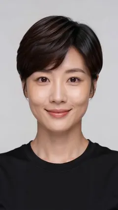 Black Bob Pixie hairstyle shown from the front