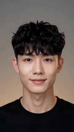 Curly Undercut for Men hairstyle shown from the front