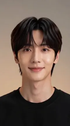 Curtain Bob With Bangs for Men hairstyle shown from the front