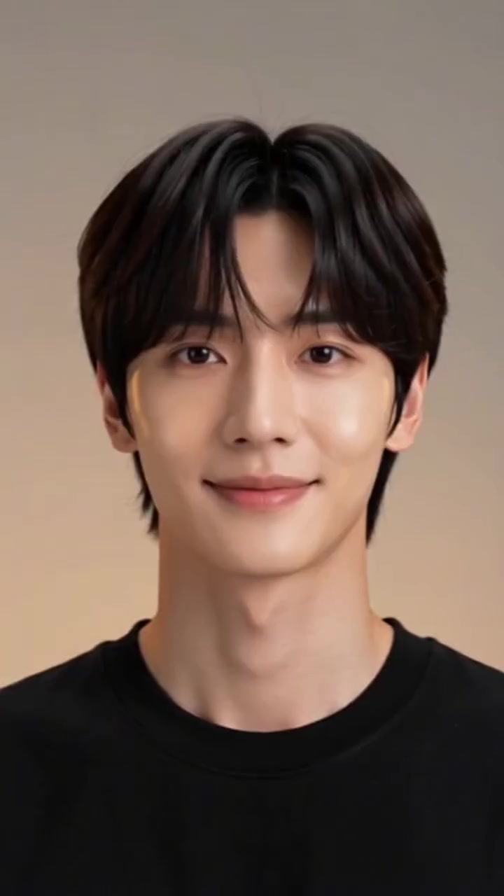 Curtain Bob With Bangs for Men hairstyle Curtain Bob With Bangs for Men hairstyle shown from the front