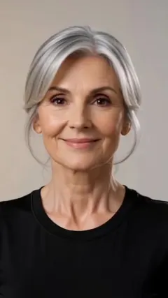 Layered Updo for Older Women hairstyle shown from the front