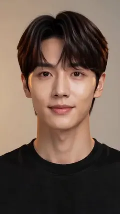 Medium Layered Haircut for Men hairstyle shown from the front