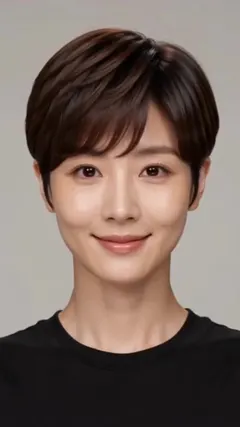 Warm Brown Textured Pixie Crop hairstyle shown from the front
