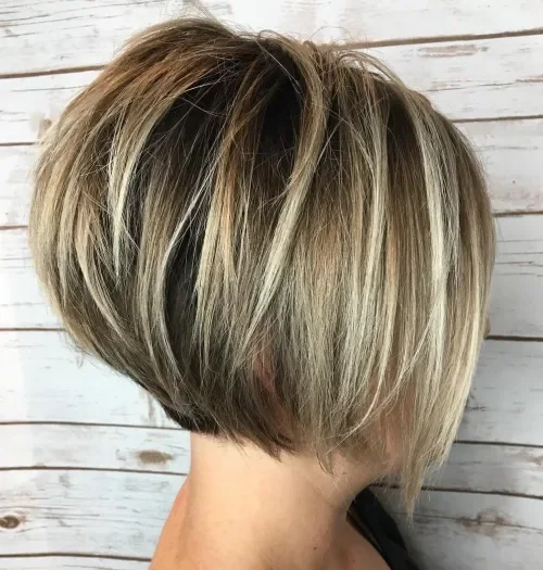 Stacked Feathered Stacked Bob With Modern Texture