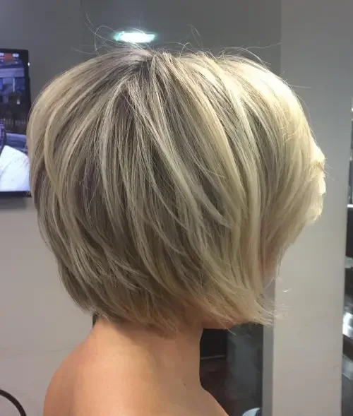 Feathered Blonde Bob With Movement