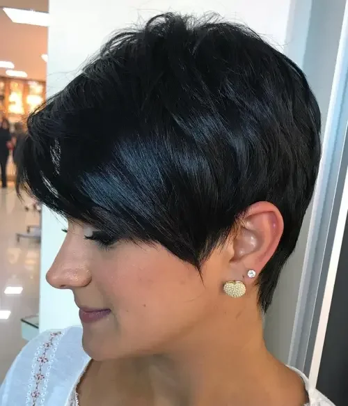 Pixie With Straight Side Bangs
