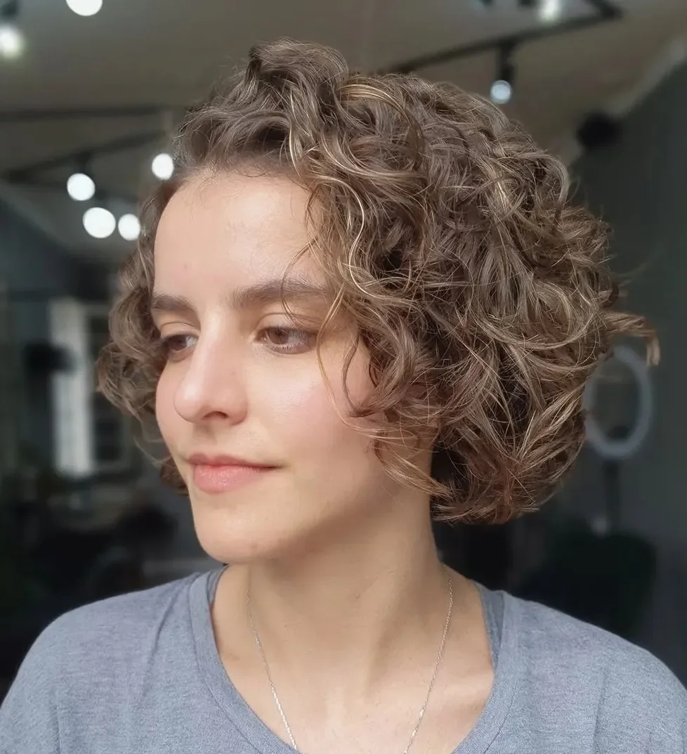 Bronde Tousled Curly Shag