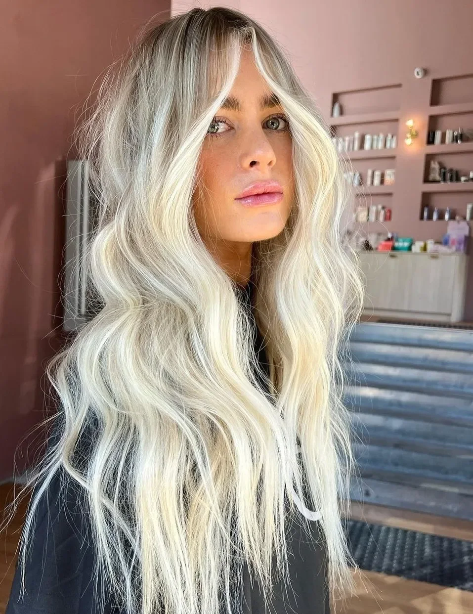 Icy Blonde Extra-Long Balayage