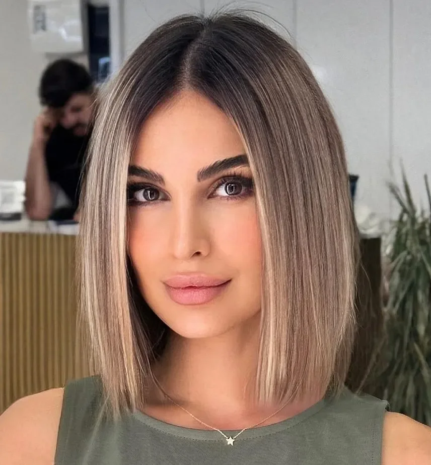 Sleek Ash Strawberry Lob