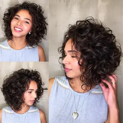 Wedge Curly Bob Shape