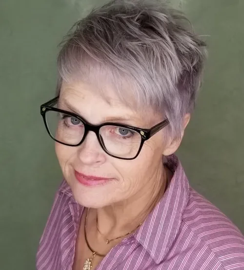 Cool Silver Spiky Glasses Pixie
