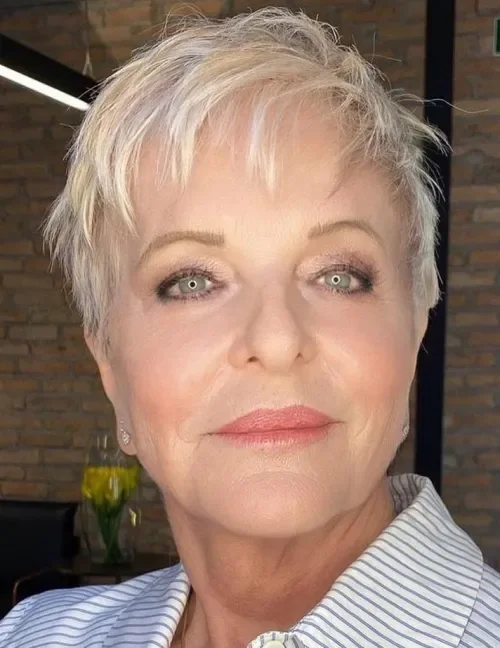 Feathered Blonde Lift Pixie
