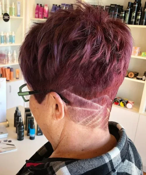 Burgundy Buzzline Undercut