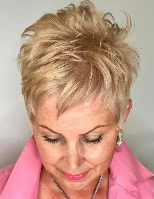 Blonde Lifted Shaggy Pixie