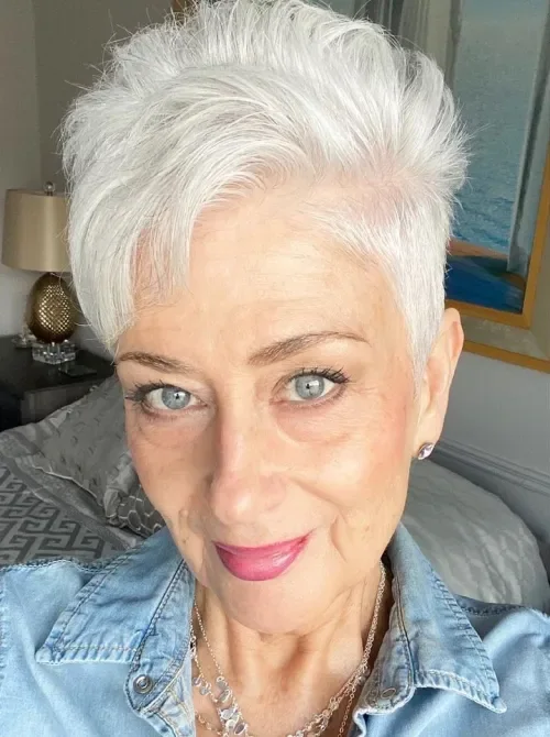 White Blonde Top-Spike Pixie