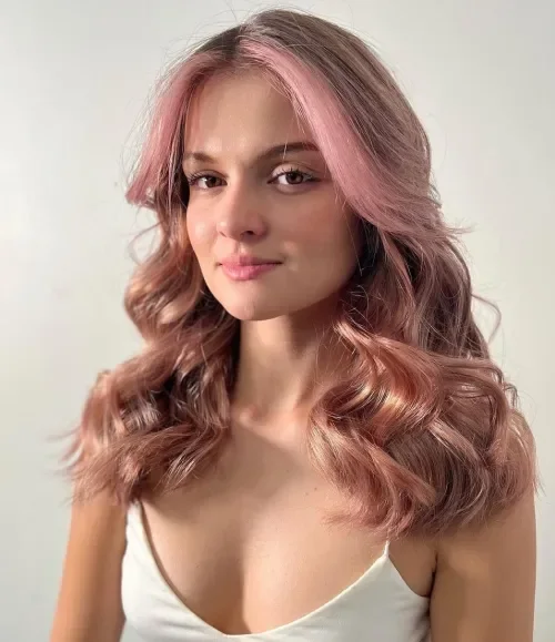 Rose Gold Swaying Curl Layers
