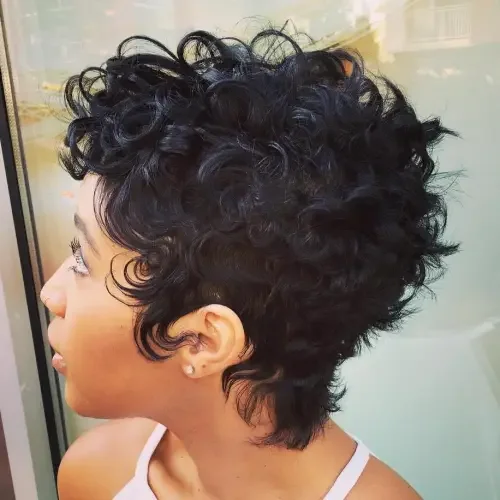 Bouncy Curly Shag Pixie