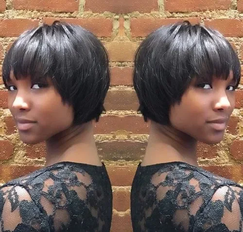 Shiny Short Bob With Bangs
