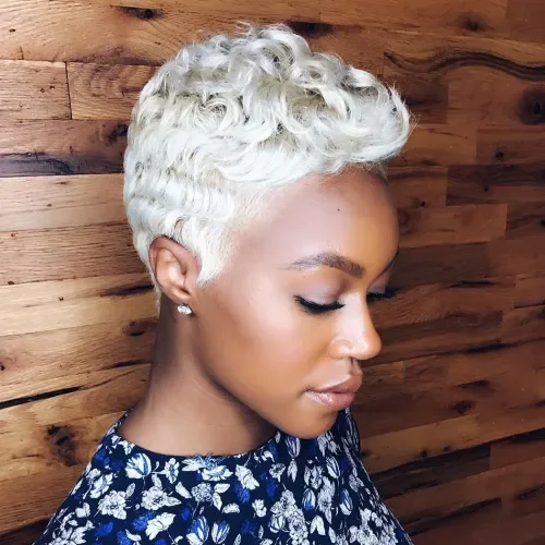 Bleached Curly Top Crop