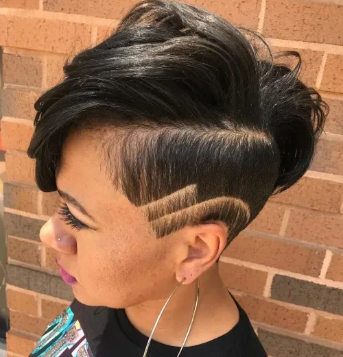 Sleek Side-Swept Undercut Pixie