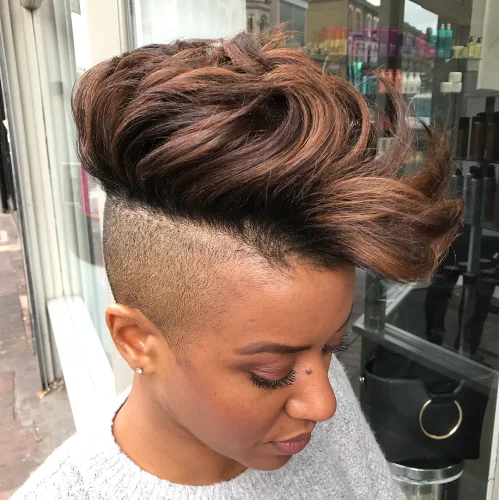 Copper Swirl Tapered Pixie