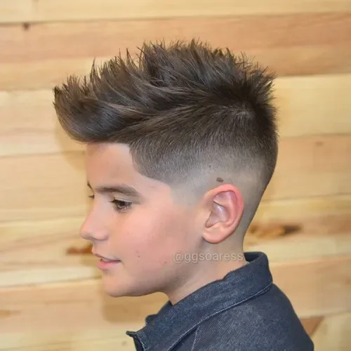 Spiky Brush-Up Fade With Volume