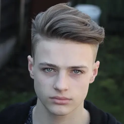 Soft Gray Quiff With Sweep