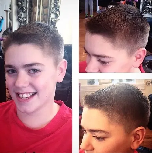 Textured Crew Fade With Volume