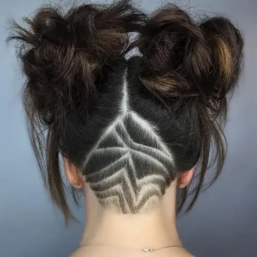 Hidden Nape Hair-Tattoo Undercut
