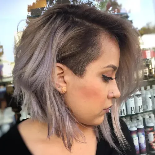 Long Bob Temple Undercut