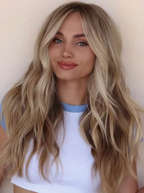 Soft Waves With Brown Underlights