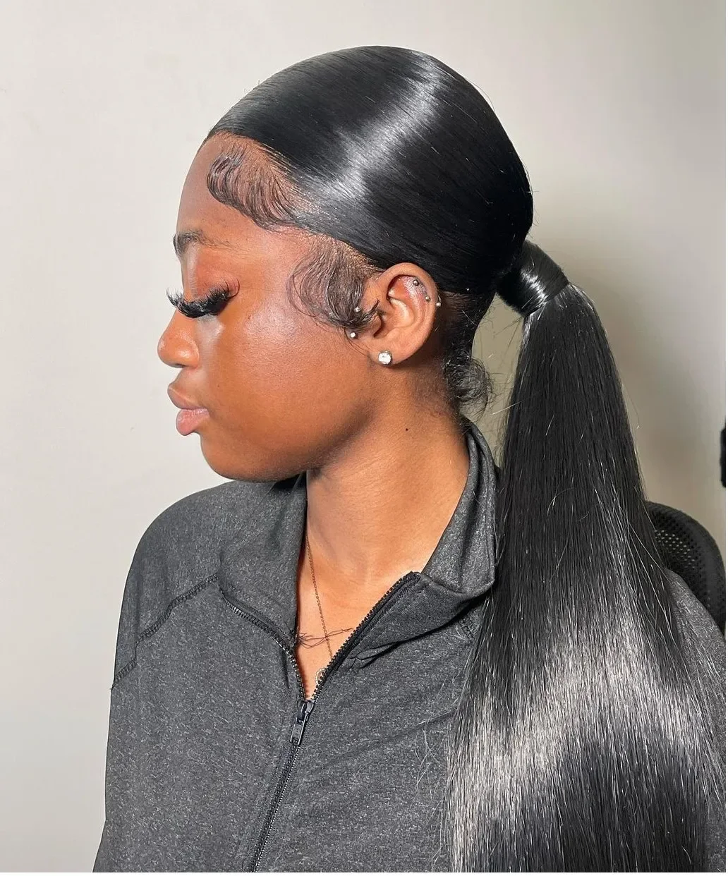 Polished Low Pony With Waves