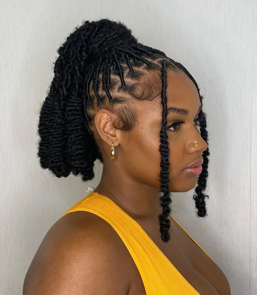 High Soft Locs Ponytail