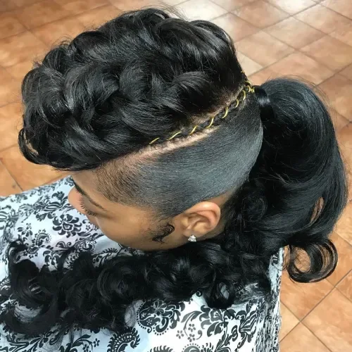 Braided Pompadour Pony Wrap
