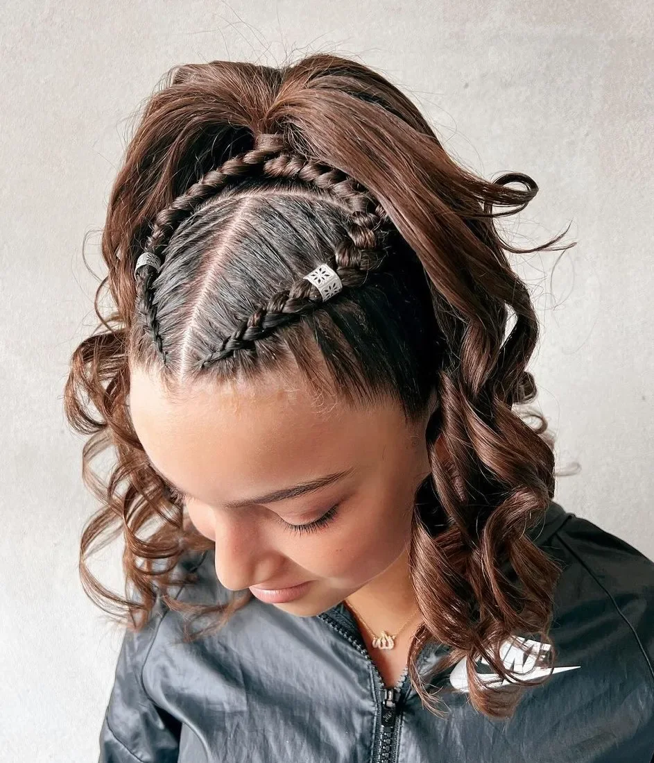 Patterned Crown Micro Braids