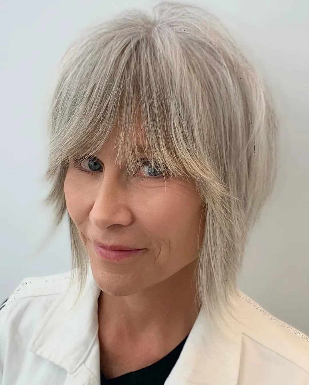 Feathered Shag Bob With Bangs