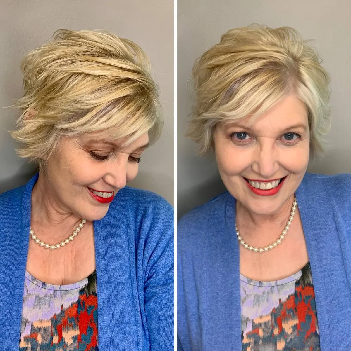 Textured Blonde Choppy Pixie