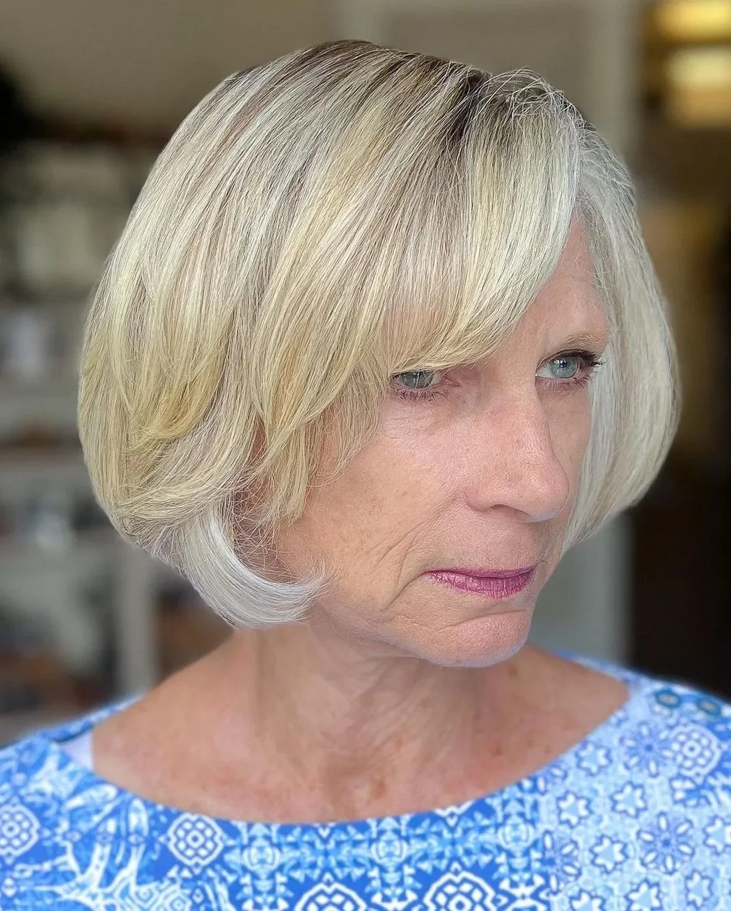 Face-Framing Blonde Bob With Bangs