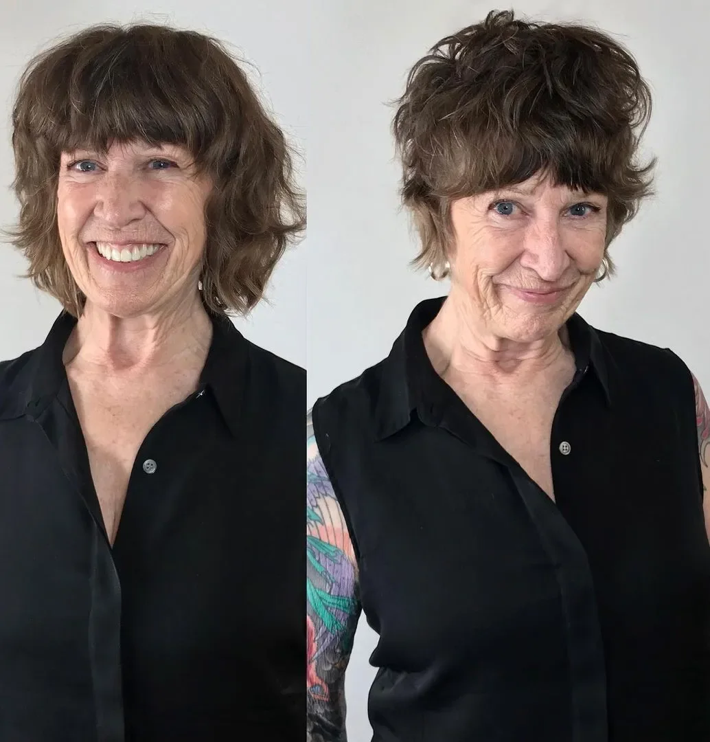 Wavy Shaglet With Bangs