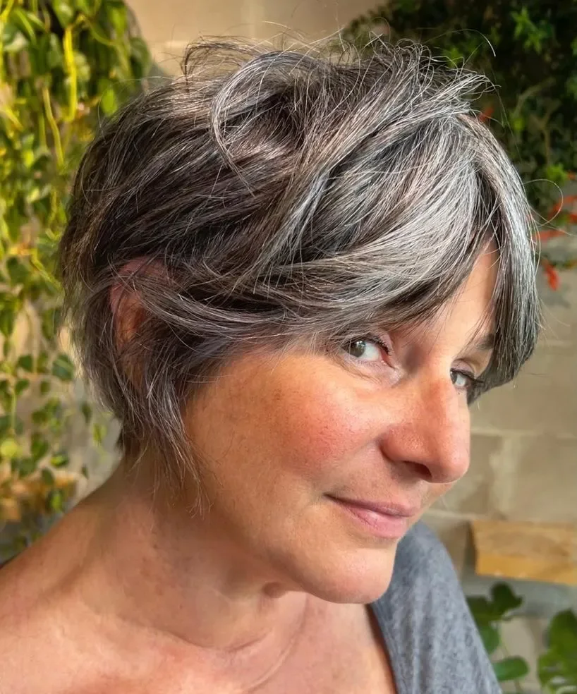 Salt-And-Pepper Curtain Shag