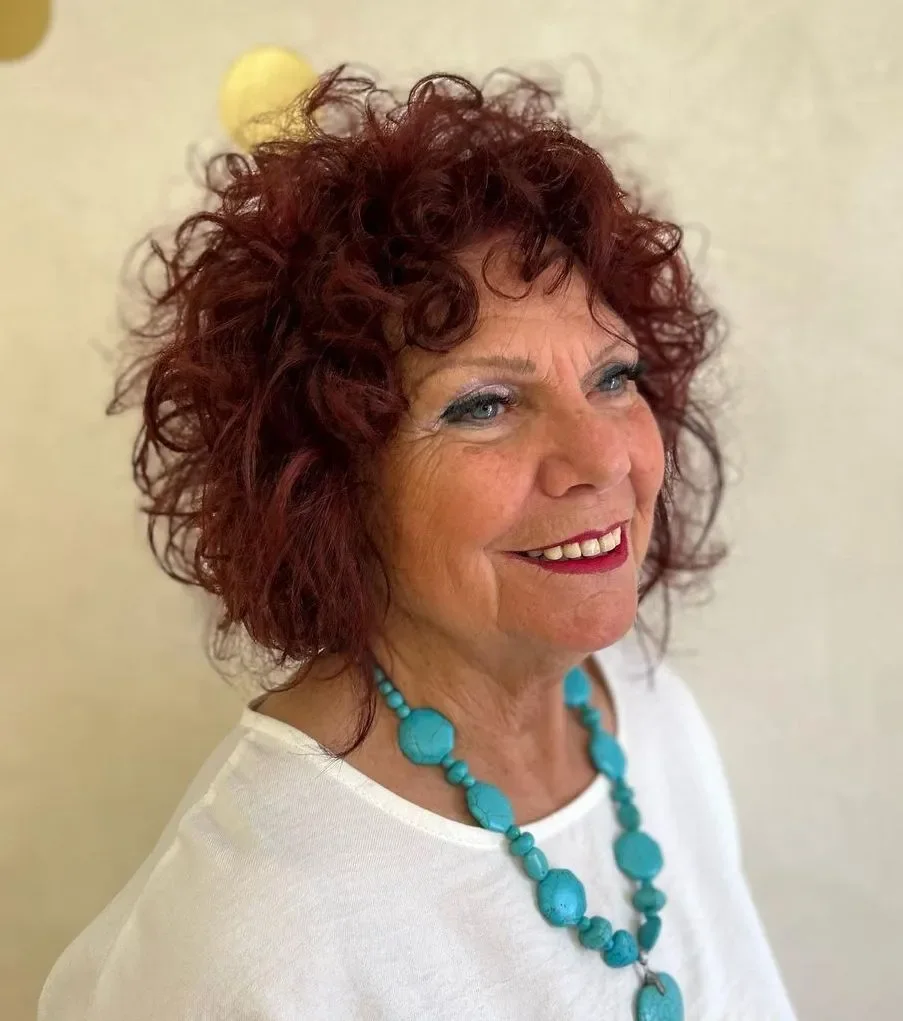 Curly Crop With Fringe Bangs