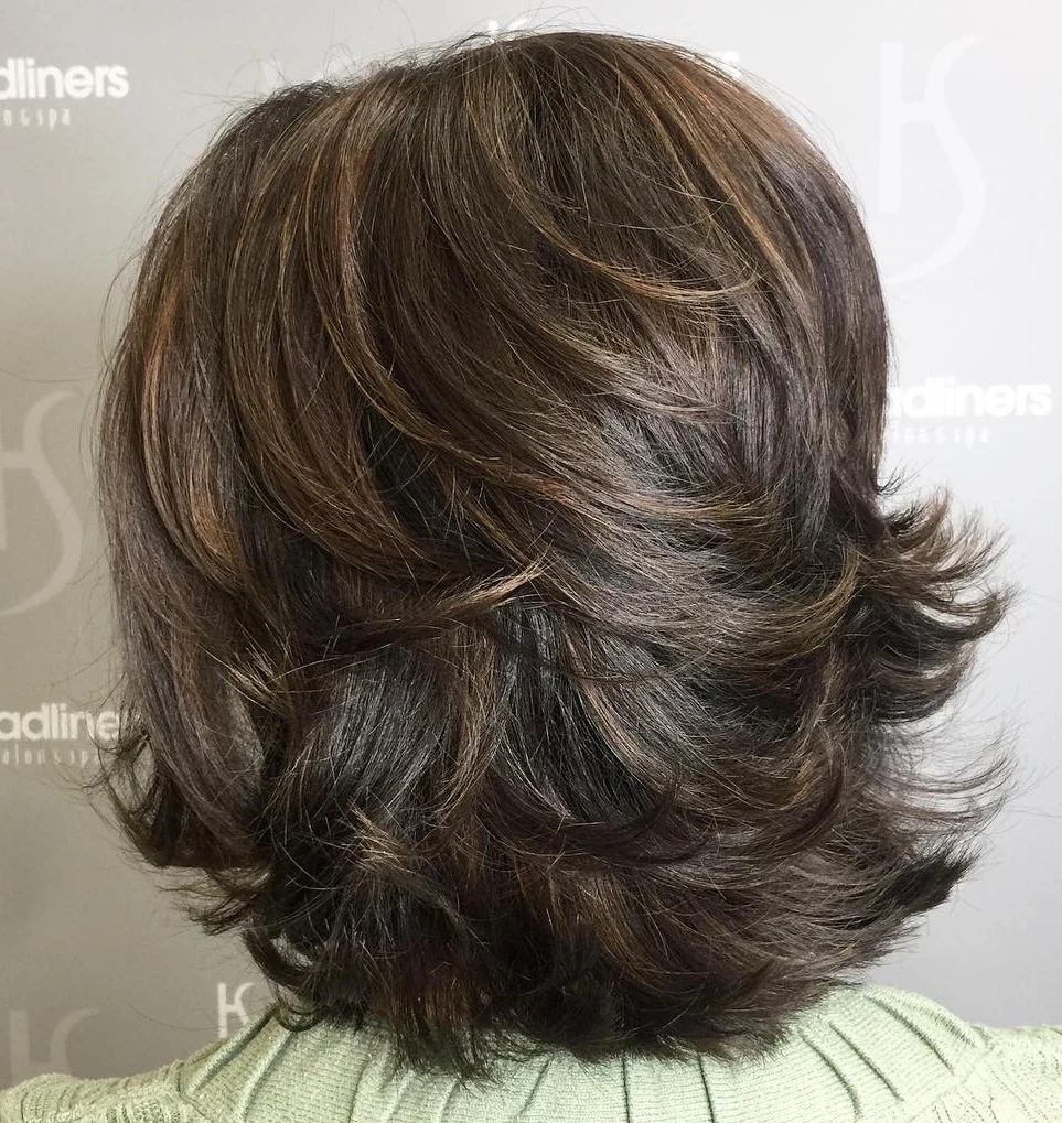 Layered Espresso Bob With Shine