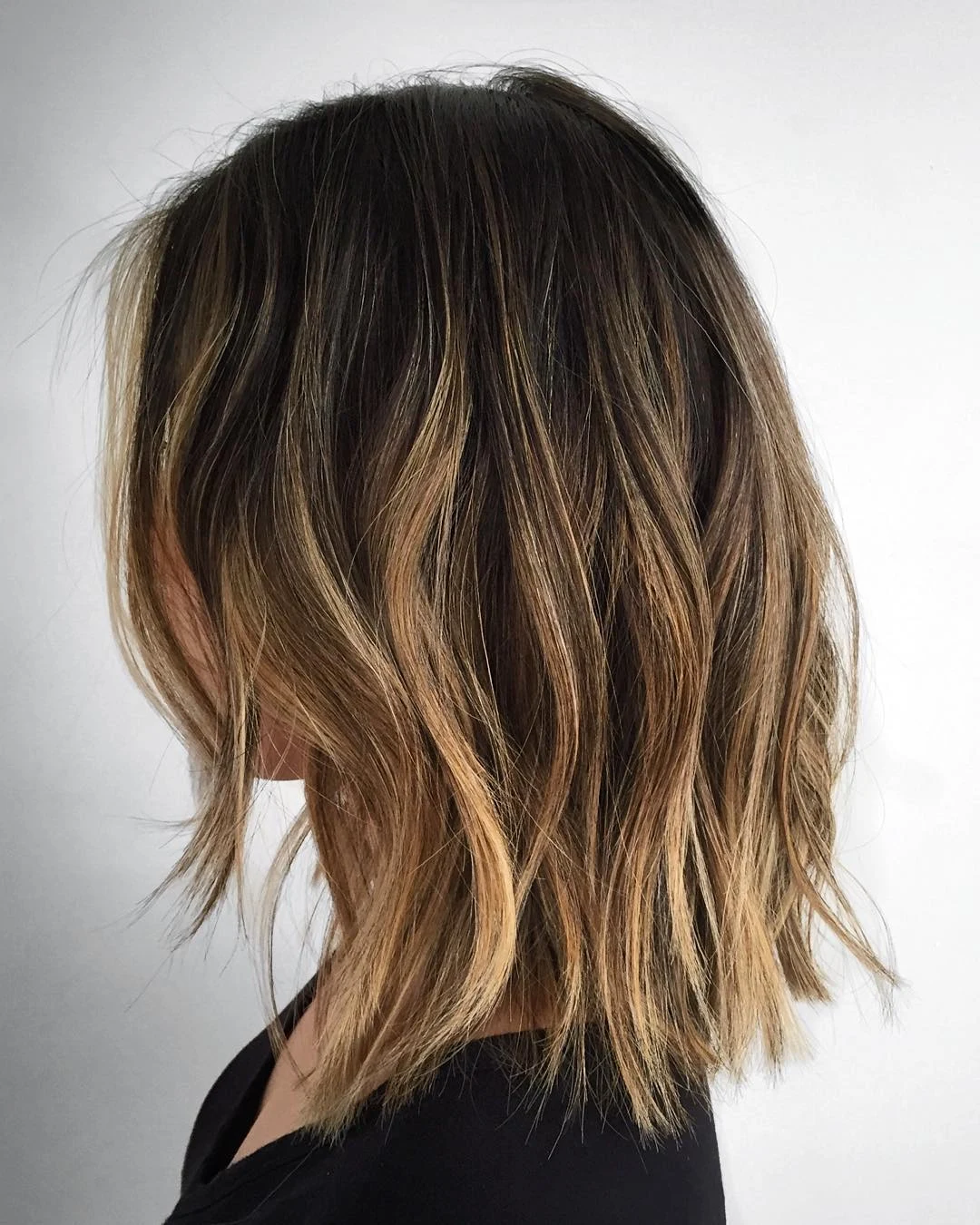 Choppy, Textured Pieces Bob With Clean Finish