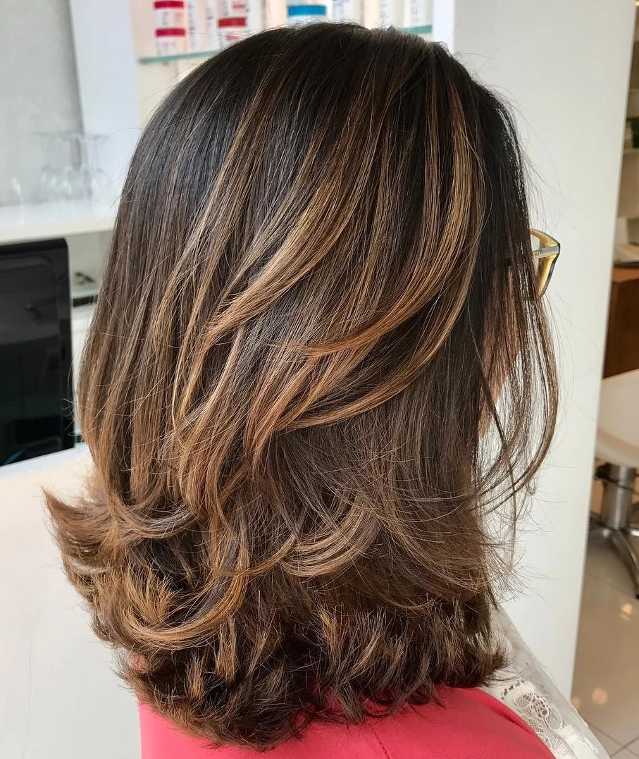 Cushy Shoulder Length Layered Bob