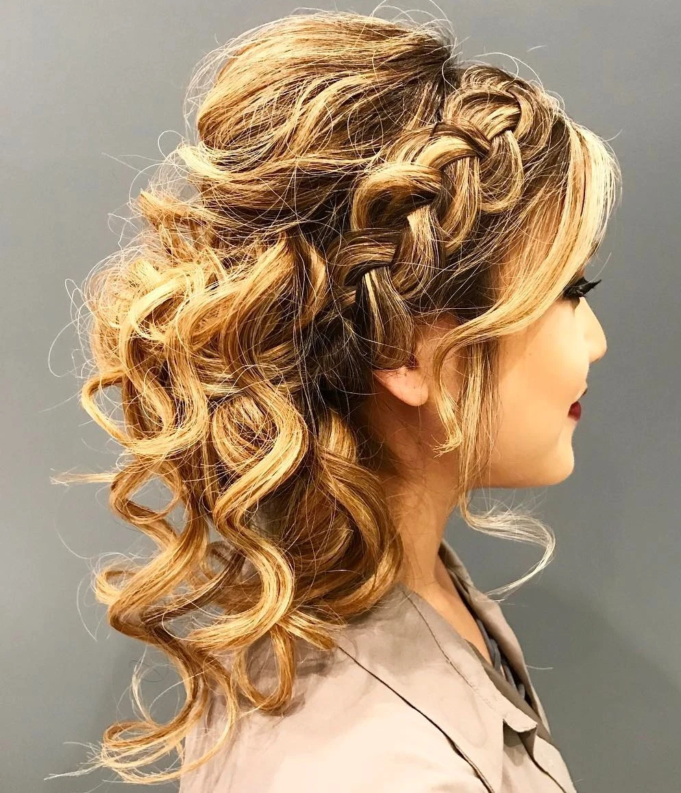 Sculpted Blonde Crown Braid-Up