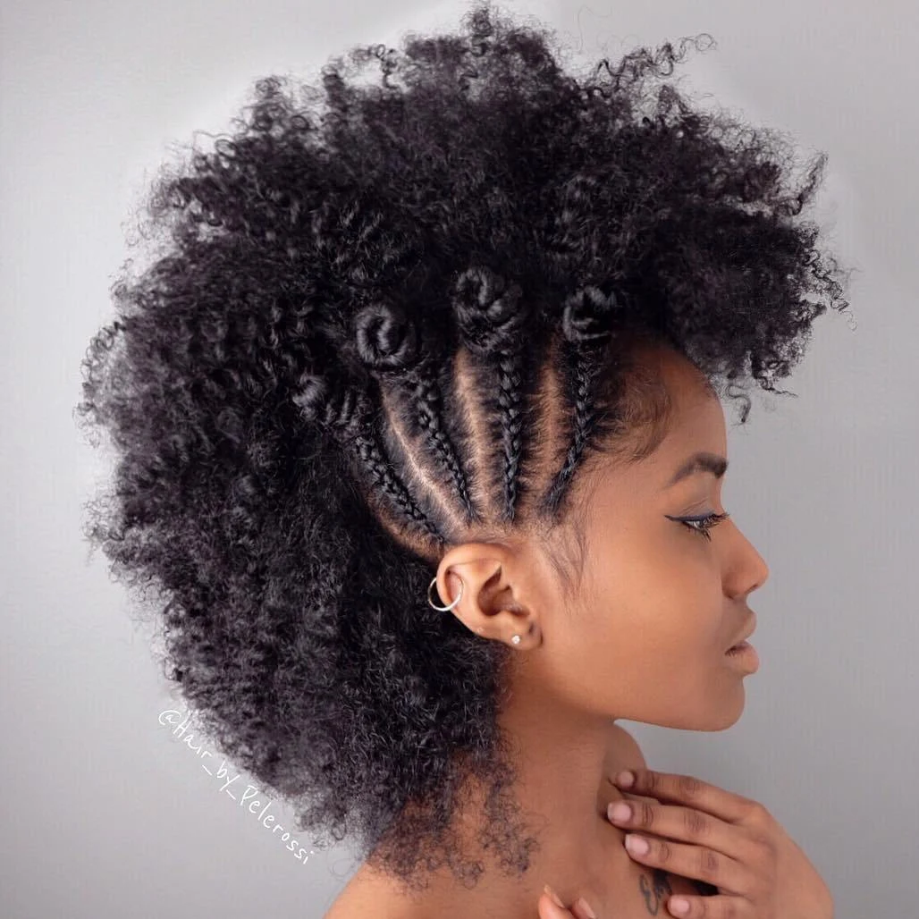 Side-Cut Afro Bantu Knots