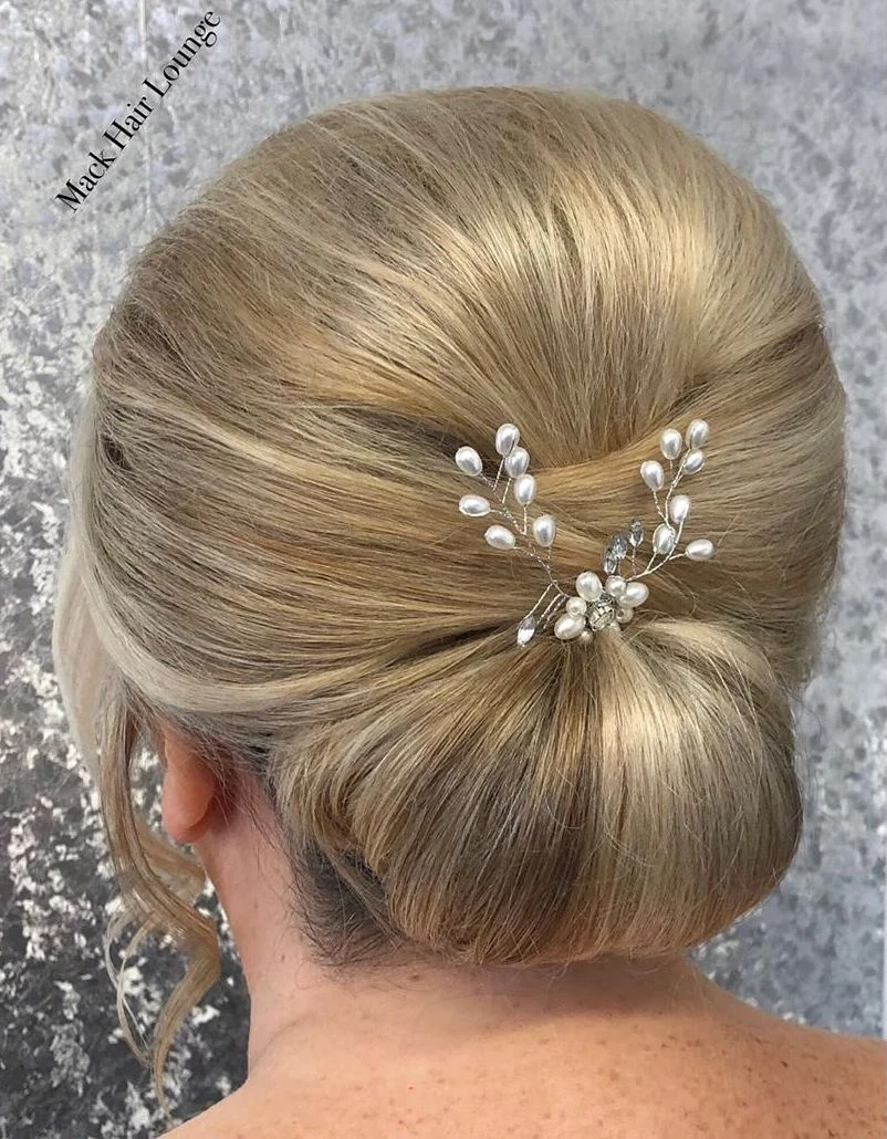 Classic Sleek Chignon With Beads