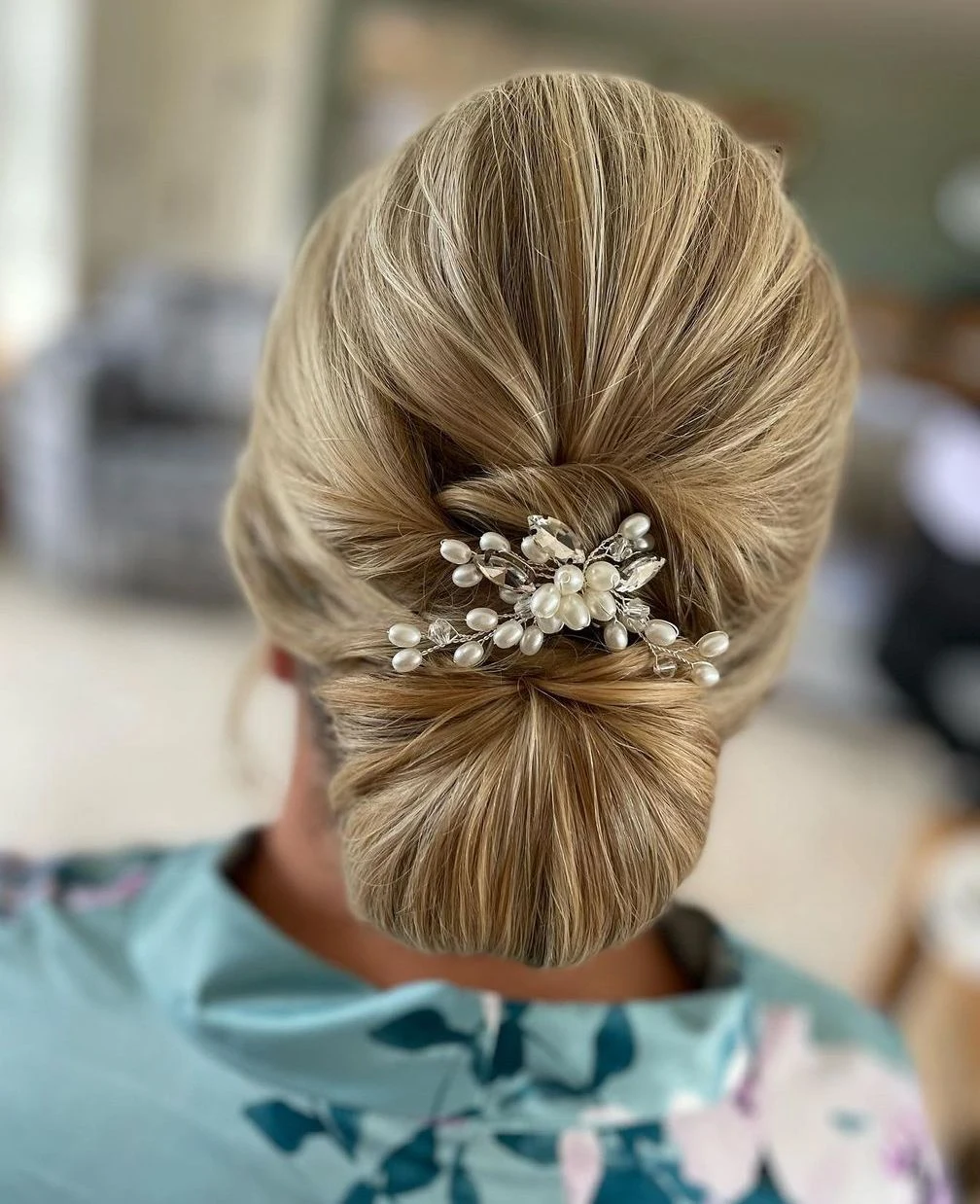 Embellished Low Chignon Bun