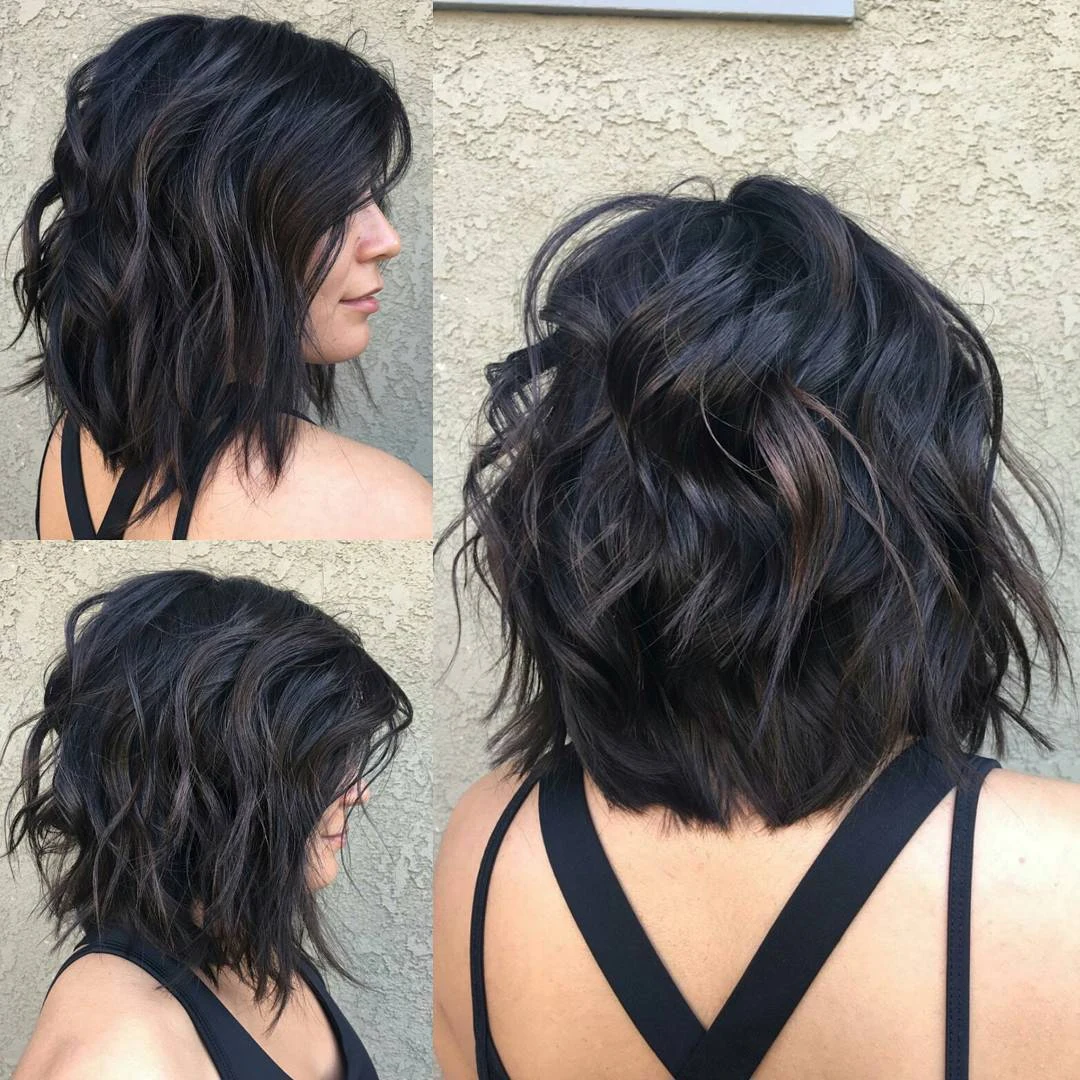 Ink-Blue Textured Layered Lob