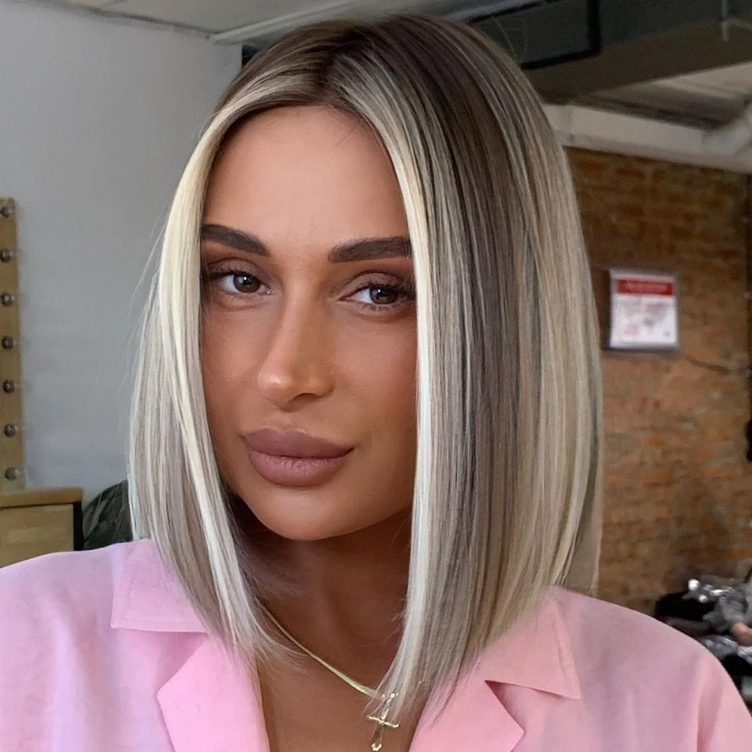 Silver Bronde Long Bob Sleek
